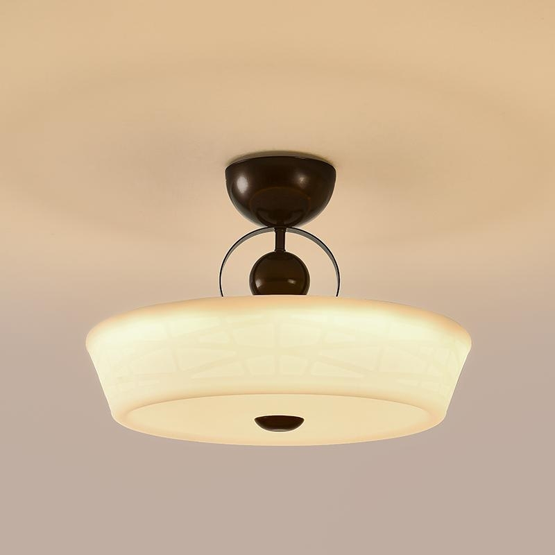Francuski kremasti stil stropna svjetiljka za spavaću sobu, vintage nadahnuto čitanje s zaštitom očiju, moderno minimalističko-retro osvjetljenje garderobe