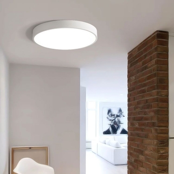 LED stropna svjetiljka za balkon i hodnik, okrugla, moderni minimalistički dizajn, crno-bijela