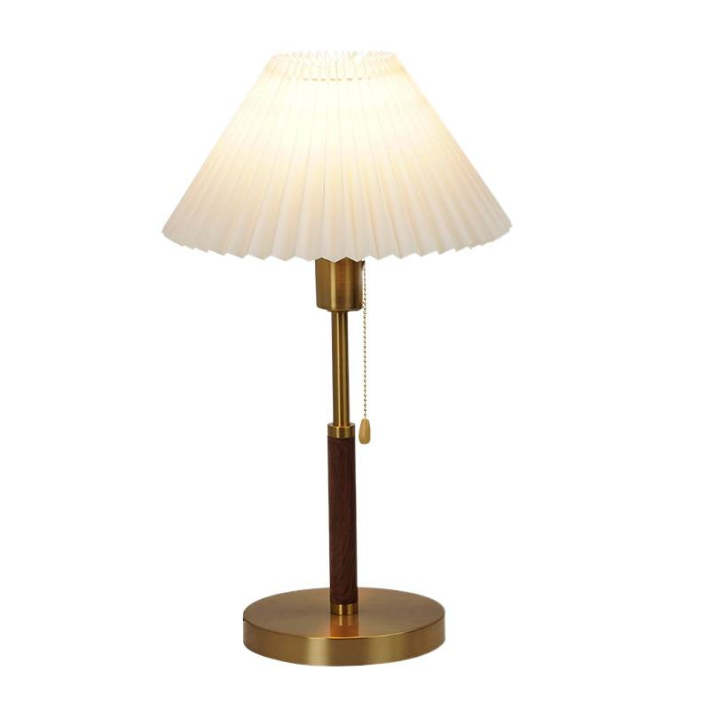 Nordijski stil stojeća lampa s plisiranim sjenilom od tkanine, za dnevni boravak i spavaću sobu – elegantno dekorativno osvjetljenje