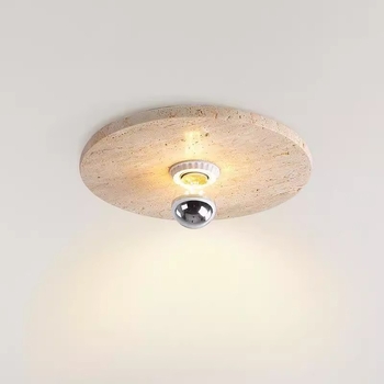 Japanski Wabi-Sabi stil stropno svjetlo za hodnik ulaza, moderno minimalistički dizajn, smještaj za goste, retro, kreativno, žuti travertin dekorativno osvjetljenje