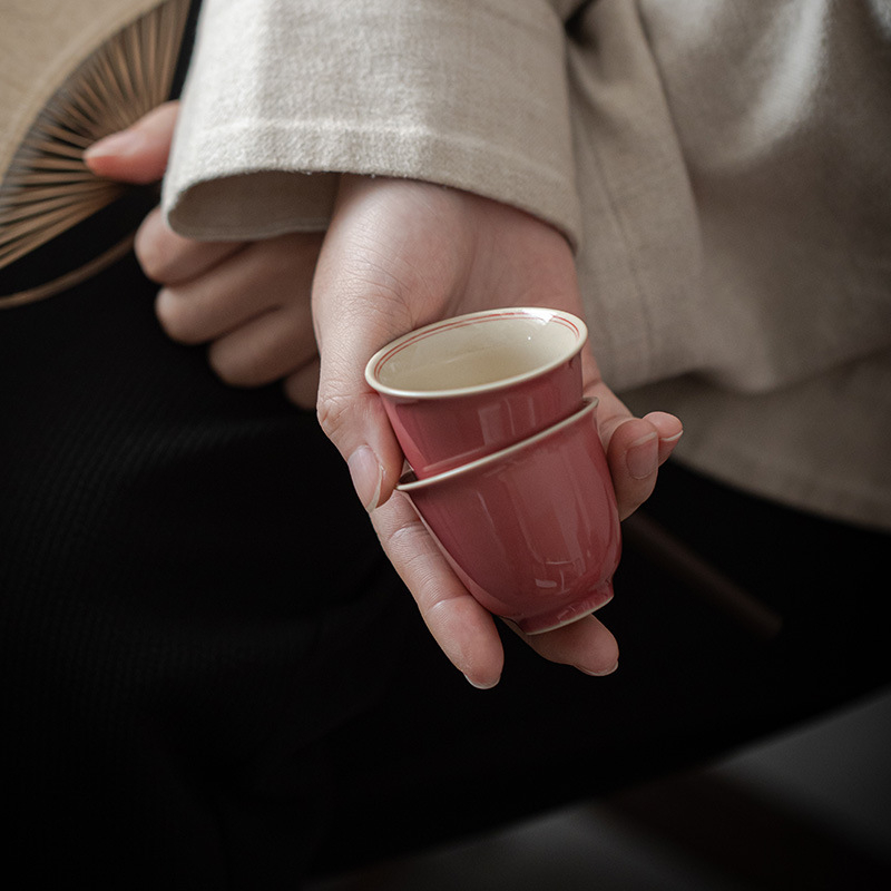 Porcelánová šálka na čaj, inšpirovaná starožitným štýlom, malá veľkosť, zemito-hnedá farba, kung fu čajový set, samostatná šálka