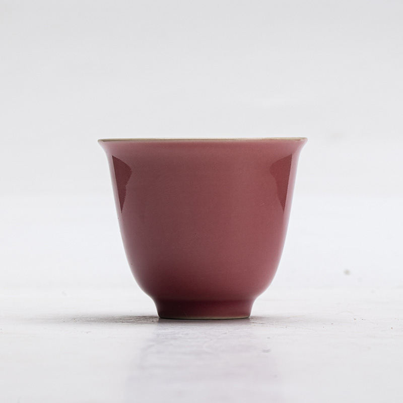 Porcelánová šálka na čaj, inšpirovaná starožitným štýlom, malá veľkosť, zemito-hnedá farba, kung fu čajový set, samostatná šálka