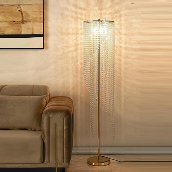 Kristalna podna lampa u europskom stilu za spavaću sobu i hotel, moderno luksuzno kućno osvjetljenje