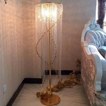 Kristalna podna lampa u europskom stilu za spavaću sobu i hotel, moderno luksuzno kućno osvjetljenje