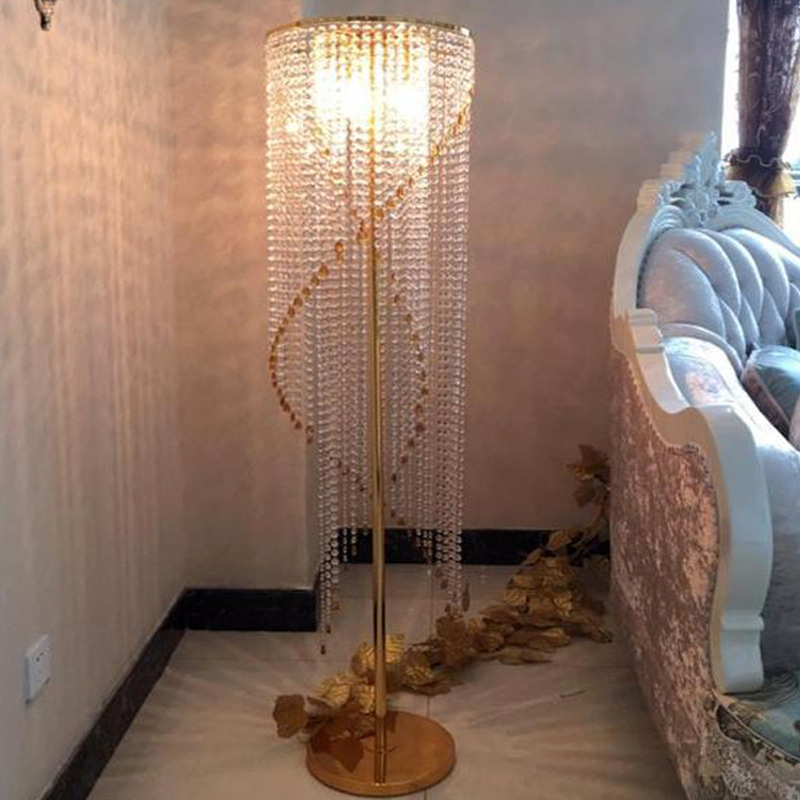 Kristalna podna lampa u europskom stilu za spavaću sobu i hotel, moderno luksuzno kućno osvjetljenje