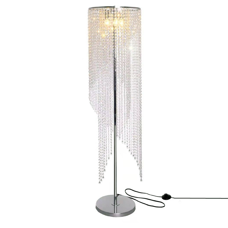 Kristalna podna lampa u europskom stilu za spavaću sobu i hotel, moderno luksuzno kućno osvjetljenje