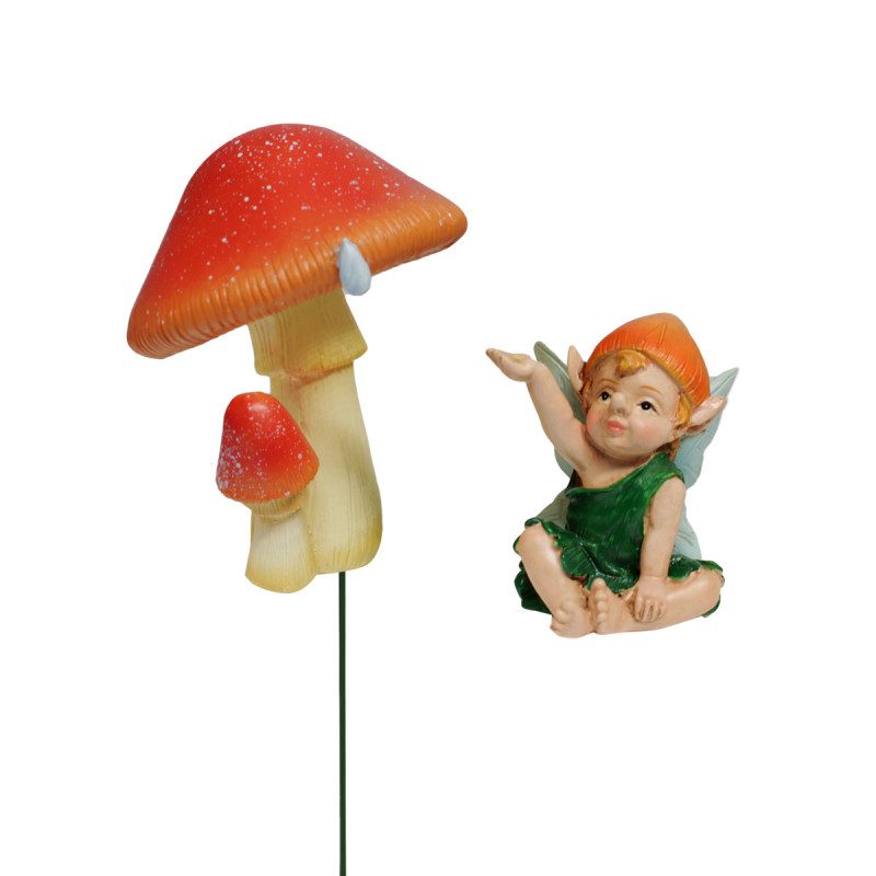 Set gljivičnih figurica za vrt – smolne mini dekoracije za krajolik