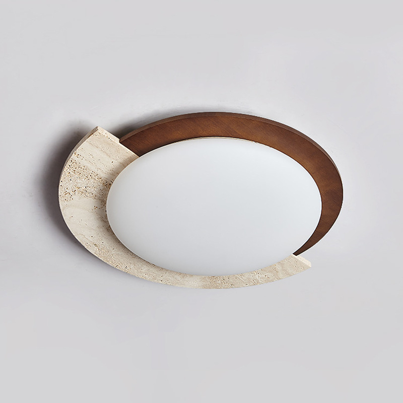 Moderna minimalistička stropna lampa od drveta s wabi-sabi inspiracijom, retro geometrijski dizajn, vrhunski dizajnerski komad za dnevni boravak i spavaću sobu