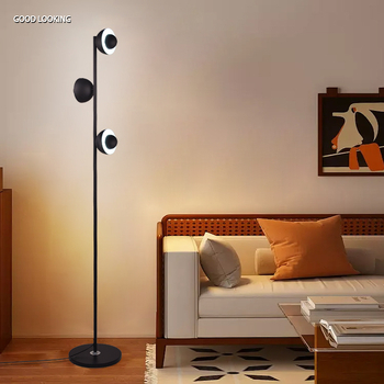 LED podna lampa u minimalističkom modernom stilu s PVC abažurom i metalnim tijelom, pogodna za dnevni boravak, spavaću sobu i radni prostor