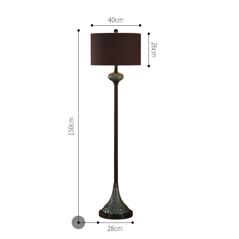 Podna lampa u američkom stilu za dnevni boravak i spavaću sobu, moderno minimalističko nordijsko toplo osvjetljenje, kućište od nehrđajućeg čelika i platneni abažur – kompletan set svjetiljki