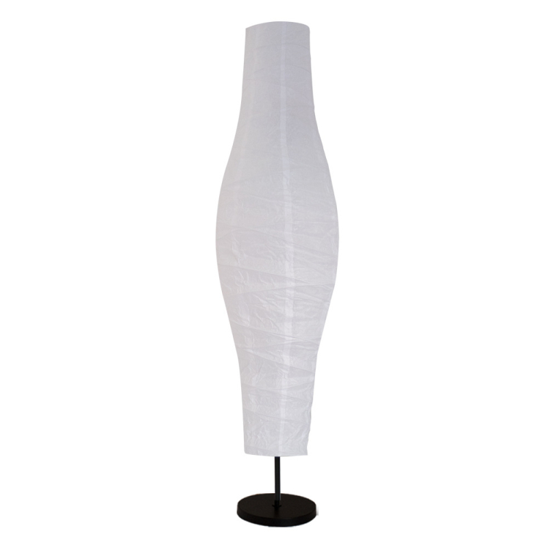 Podna lampa u skandinavskom stilu s LED papirnatim abažurom, visina 137 cm, pogodna za dnevni boravak i spavaću sobu