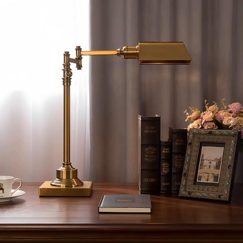 Američka seoska dekorativna svjetiljka s retro industrijskim dizajnom, podesiva stajaća lampa s mehaničkim rukama za spavaću sobu ili ured.