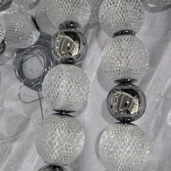 Krištalni luster od nehrđajućeg čelika s LED-om, otvoren dizajn, višestruki glavi, za dnevni boravak i izložbenu dvoranu; 20+ izvora svjetla, 220V, prilagodljiva visina do 1 m, po narudžbi