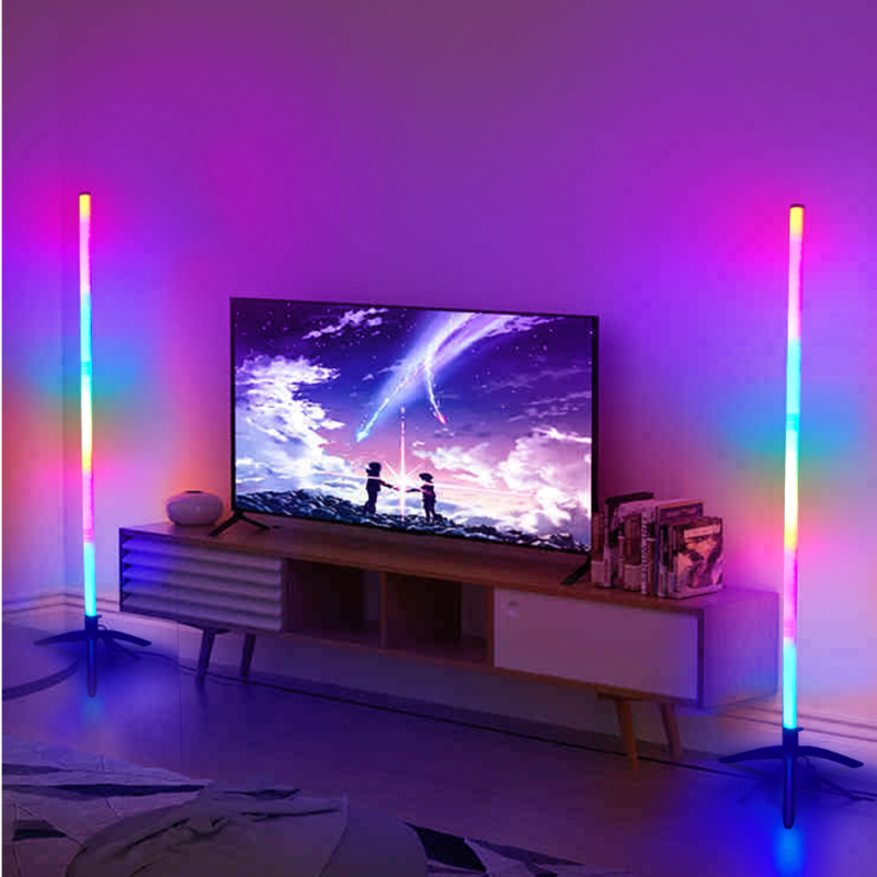 RGB 360° svjetleća stojeća lampa sa zvučnim senzorom, ambijentalno osvjetljenje za spavaću sobu i dnevni boravak, LED dopunsko osvjetljenje
