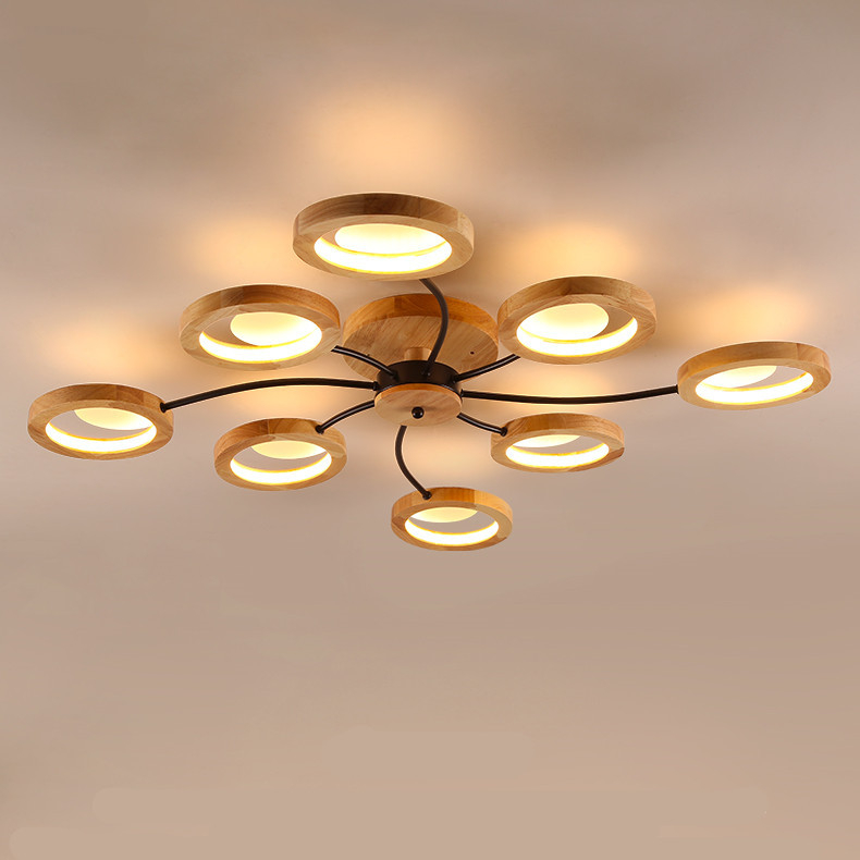 Nordijski kružni LED plafonjera sa zvjezdanim motivom za dnevni boravak i spavaću sobu, moderan minimalistički dizajn, model 9132