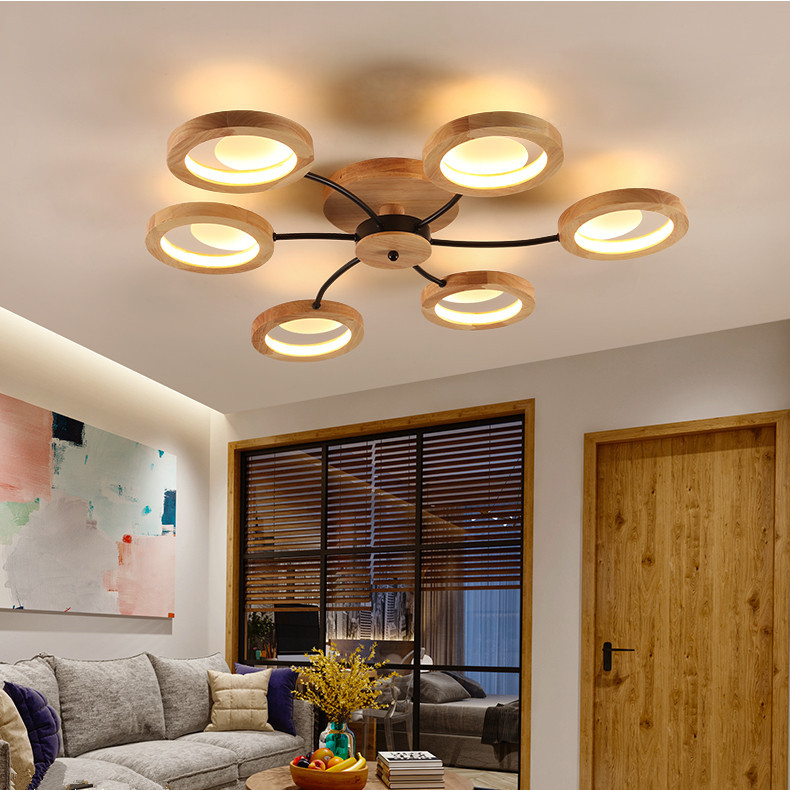 Nordijski kružni LED plafonjera sa zvjezdanim motivom za dnevni boravak i spavaću sobu, moderan minimalistički dizajn, model 9132