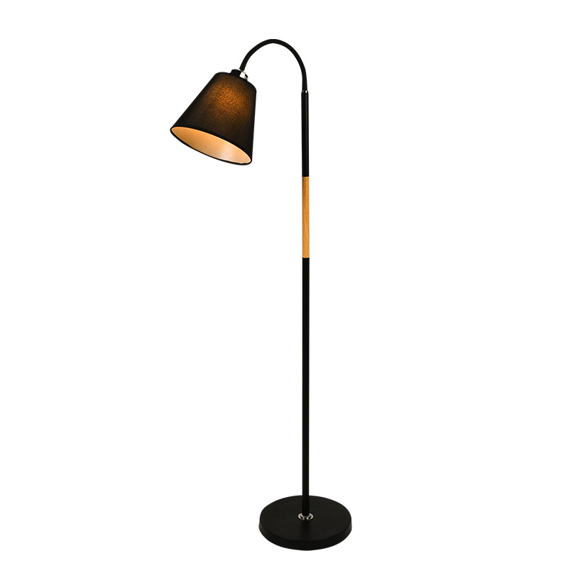 Nordijska LED podna lampa s daljinskim upravljačem, tekstilno sjenilo, visina 170 cm