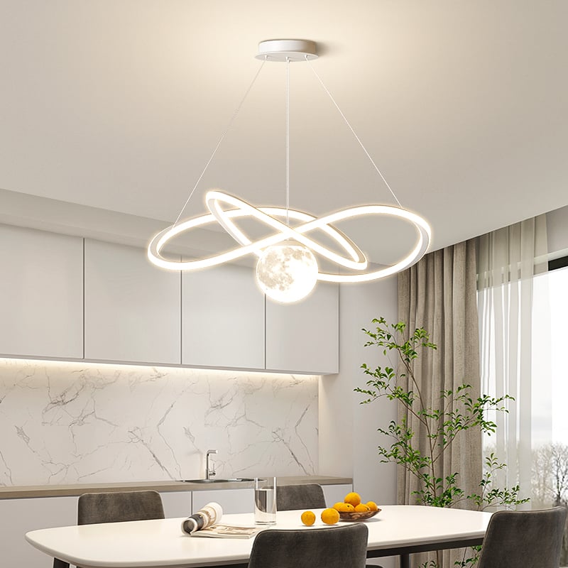 Viseći luster za blagovaonicu, moderan minimalistički stil, aluminij, LED, s jednom glavom