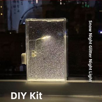 DIY sada nočného svetla so snehovou scenou — ručne vyrobená pouličná lampa, darček pre priateľku alebo najlepšiu kamarátku