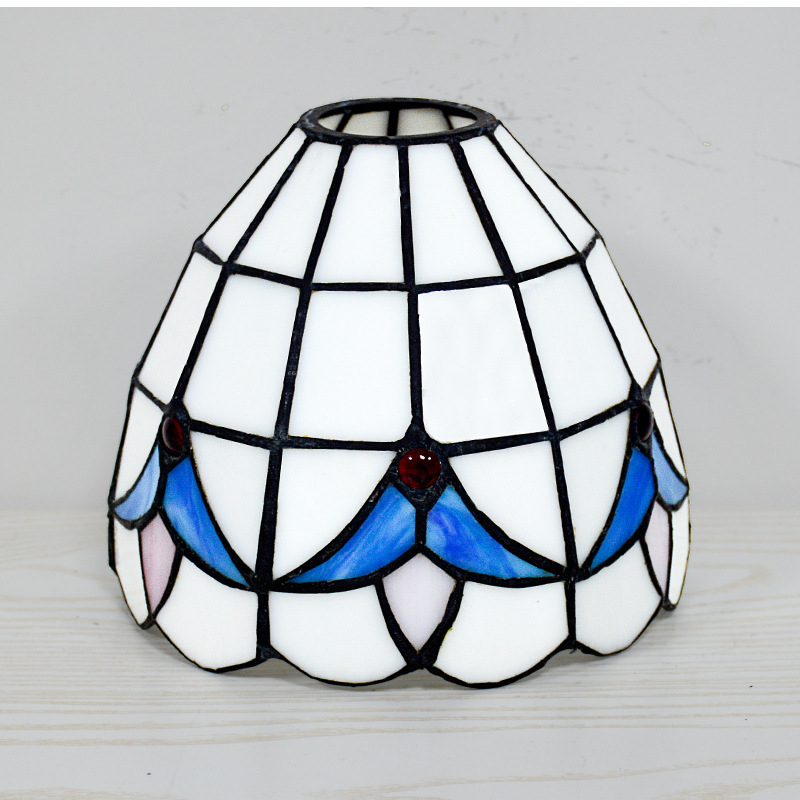 Staklno sjenilo lampe za stolne lampe i lustere, dekorativni komad rasvjete, ručno zavareni kućište, bez žarulje, retro stropna svjetiljka