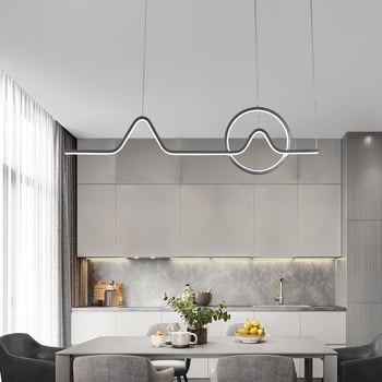 Moderna jednosna luster od kovovanog željeza s LED osvjetljenjem, tijelo od aluminijske zlitine, prilagodljiva visina do 1,2 m, idealna za modne izloge u maloprodaji.