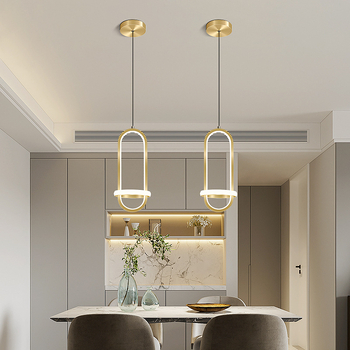 LED stropna svjetiljka od aluminija, moderni minimalistički stil, pravokutno sjenilo, 220V, pogodna za spavaću sobu, blagovaonu, kafić i bar
