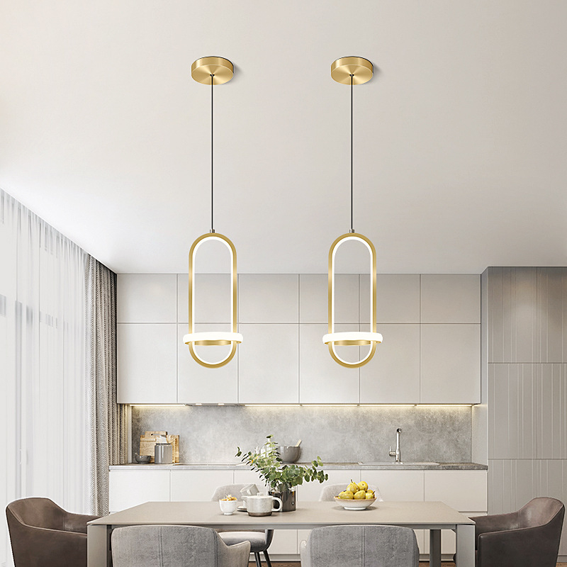 LED stropna svjetiljka od aluminija, moderni minimalistički stil, pravokutno sjenilo, 220V, pogodna za spavaću sobu, blagovaonu, kafić i bar