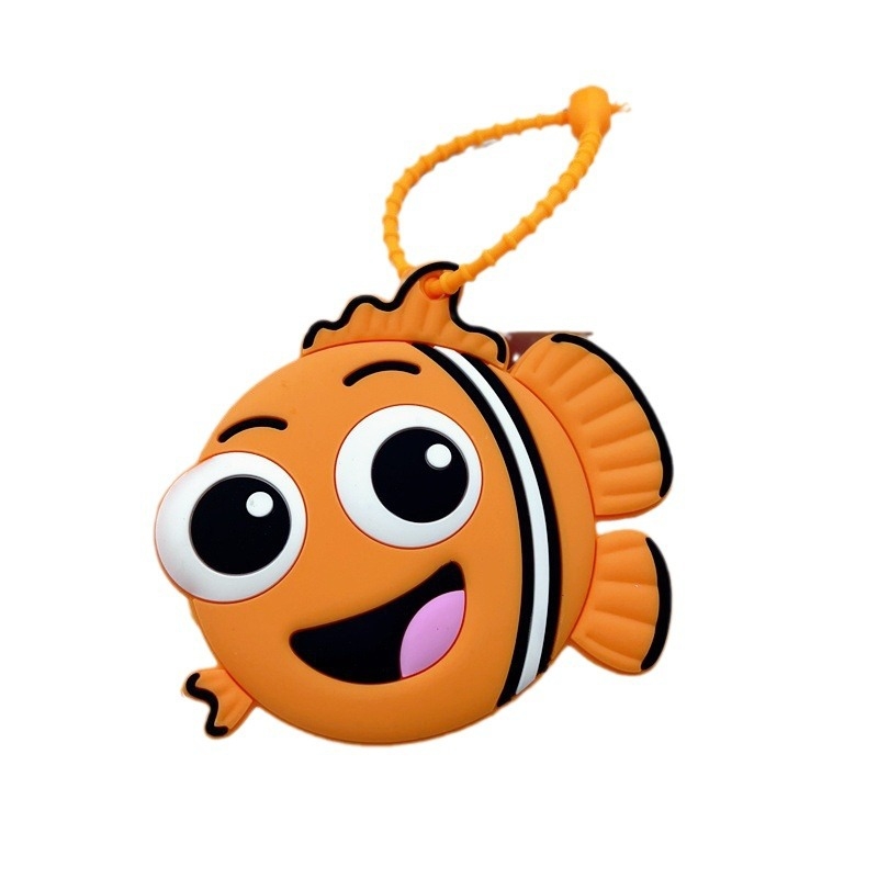 Kreativni karikaturalni novčanik za kovanice i ključni lanac s motivom clownfish, slatko morsko biće