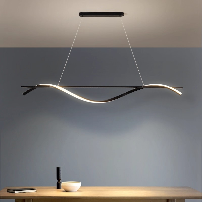 Moderna minimalistička rasvjeta za restoran s LED trakom, visina 1,5 m, podesiva