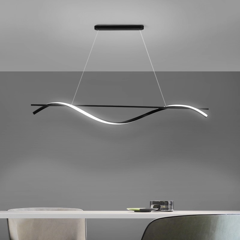 Moderna minimalistička rasvjeta za restoran s LED trakom, visina 1,5 m, podesiva