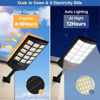 Solarna ulična svjetiljka s senzorom pokreta, integrirano LED osvjetljenje, za vanjsko dvorište, TL-43, IP65, daljinsko upravljanje, 12–16 sati osvjetljenja