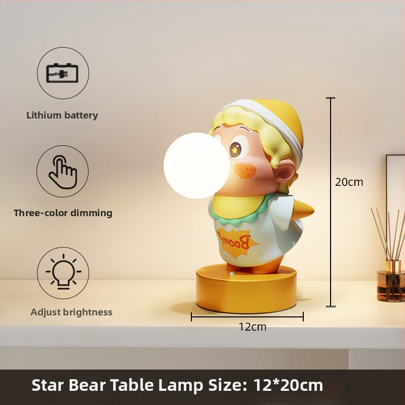 Star Man nočná lampa s hviezdičkovým motívom, dekoratívna figúrka na nočný stolík, ochranné a jemné osvetlenie pre spálňu a pracovný stôl, darček pre najlepšieho priateľa