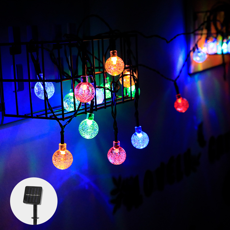 Solarni LED niz kugličnih balona, vanjska dekorativna rasvjeta, IP55 vodootporna