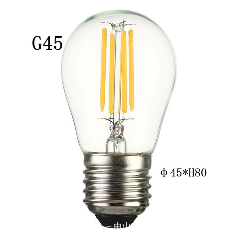 G45 LED Edison filament žarulja, 12-36V, 2W/4W, retro staklena glava, E27 priključak