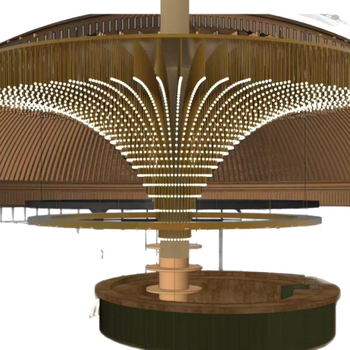 Vlastný osvetľovací projekt pre hotelové foyer - železný luster s LED, moderný minimalistický štýl, vhodný pre banketovú sálu a knižnicu