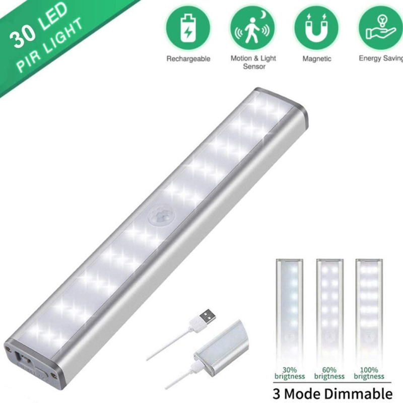 Inteligentna LED rasvjeta za garderobu s detekcijom pokreta, USB punjenje, baterijsko napajanje, za garderobu i hodnik
