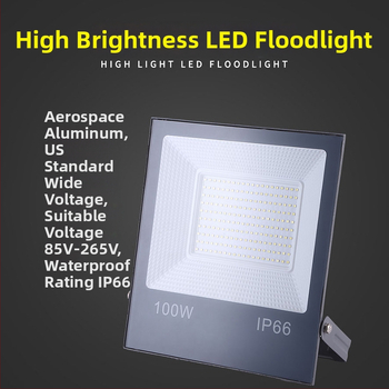 LED προβολέας εξωτερικού χώρου, IP66 ανθεκτικό, 50W, 220V, αλουμινένιο περίβλημα, γωνία δέσμης 180°, ιδανικός για εξωτερικά γήπεδα, εργοτάξια και φωτισμό διαφήμισης