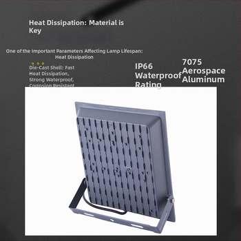 LED προβολέας εξωτερικού χώρου, IP66 ανθεκτικό, 50W, 220V, αλουμινένιο περίβλημα, γωνία δέσμης 180°, ιδανικός για εξωτερικά γήπεδα, εργοτάξια και φωτισμό διαφήμισης