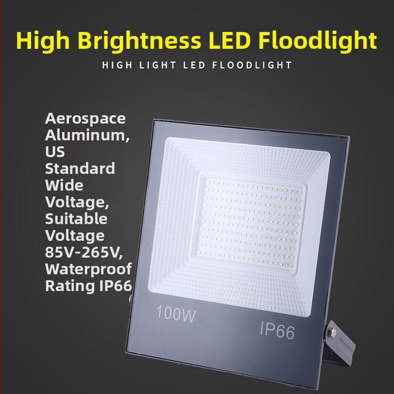 LED προβολέας εξωτερικού χώρου, IP66 ανθεκτικό, 50W, 220V, αλουμινένιο περίβλημα, γωνία δέσμης 180°, ιδανικός για εξωτερικά γήπεδα, εργοτάξια και φωτισμό διαφήμισης