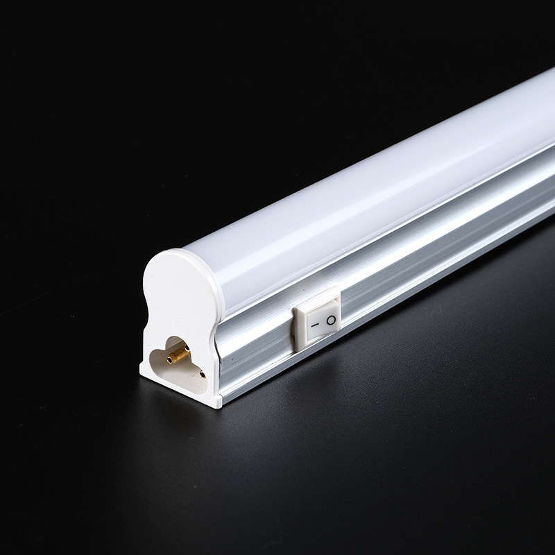 T5 LED интегрирана флуоресцентна тръба с монтажна скоба и превключвател