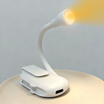 USB επαναφορτιζόμενη κλιπ-λαμπα γραφείου με μακρά ζωή μπαταρίας, τρεις θερμοκρασίες χρώματος και συνεχούς ρύθμισης φωτισμού, LED μικρή λαμπτήρας ανάγνωσης και νυχτερινό φως