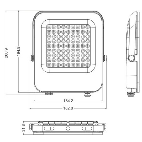 Νέος LED προβολέας εξωτερικού φωτισμού, IP68 αδιάβροχος, υψηλής ισχύος 100W για εργοστάσια και εργαστήρια