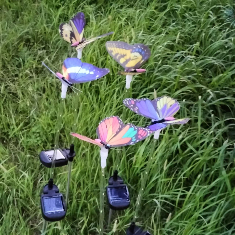Solarna vrtna svjetiljka u obliku leptira sa optičkim vlaknom, 7 boja LED dekorativna rasvjeta krajolika