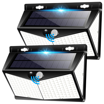 Solarna vanjska LED svjetiljka s senzorom pokreta, 300 LED, za terasu, balkon i vrt