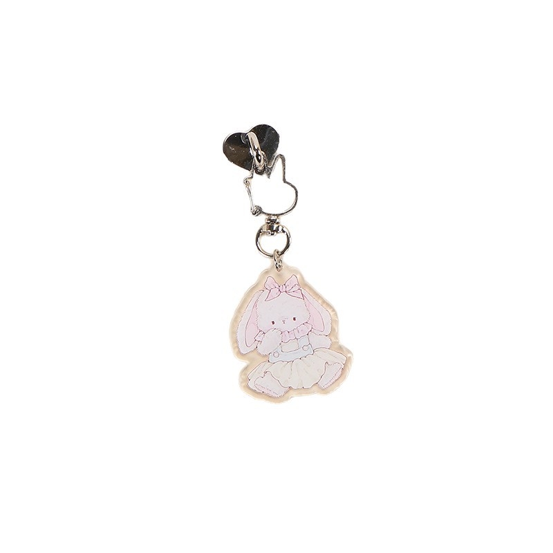 Акрилна висулка за телефон – персонализиран аксесоар за чанта с аниме тема, сладък карикатурен дизайн, верижка за телефон и ключодържател
