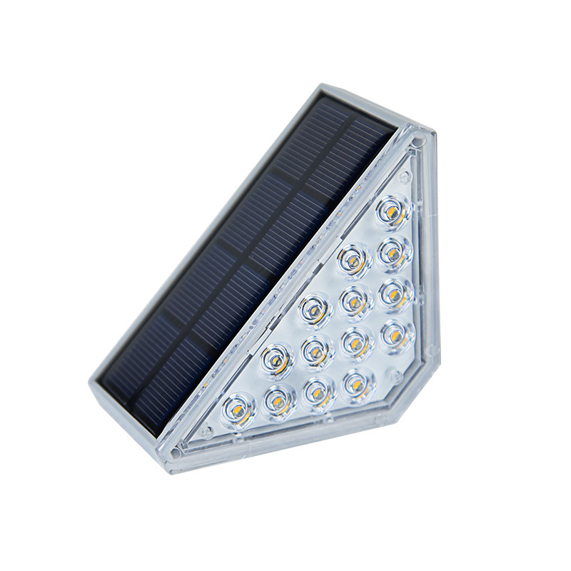Solarna LED svjetiljka za vrt – trokutnog oblika, IP65, vanjska rasvjeta za staze i stepenice, bez bušenja