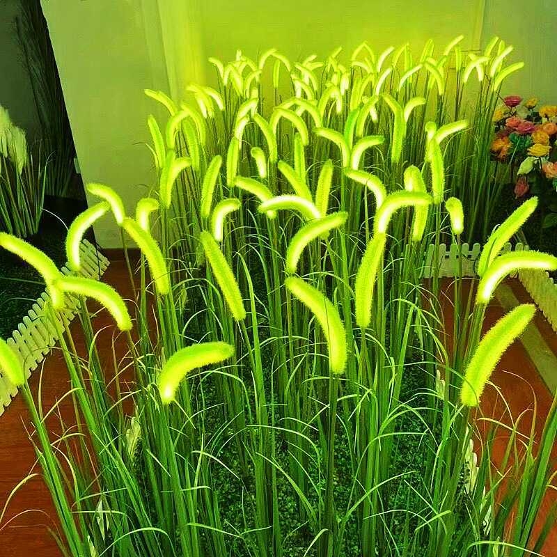 Lămpi solare în formă Foxtail Grass pentru parcuri, spații pitorești și curți — iluminat peisaj rezistent la apă