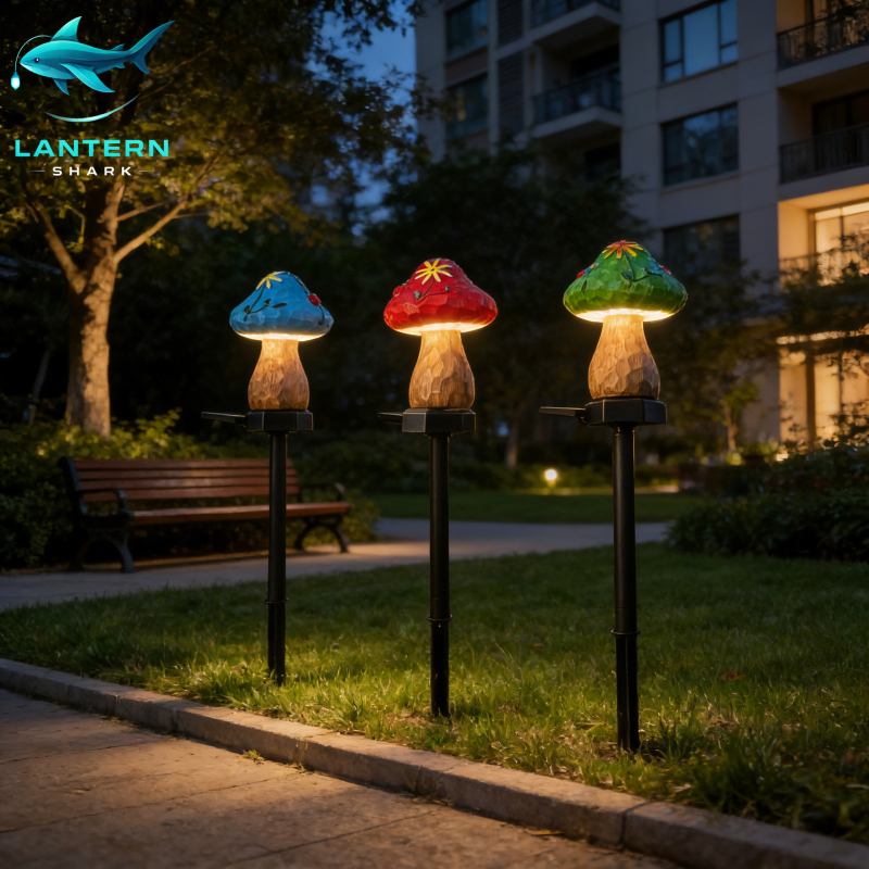 Gljiva solarna lampa za travu, šarene vanjske dekorativne svjetiljke za vrt, ambijentalno osvjetljenje vrta