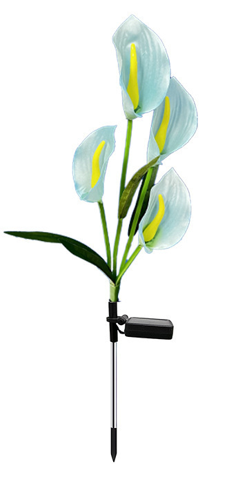 Solarna lampa s postoljem u obliku Calla Lily, vodootporna vanjska rasvjeta za atmosferu za vrt i travnjak