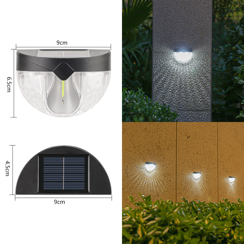 Solarna LED vanjska zidna svjetiljka za dvorište i vrt – vodootporna dekorativna noćna svjetiljka